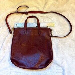 Madewell Zip-Top Transport Crossbody in Cabernet Red